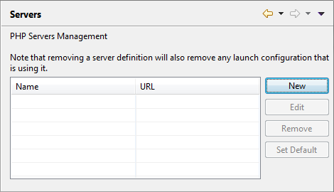PHP Servers Preferences